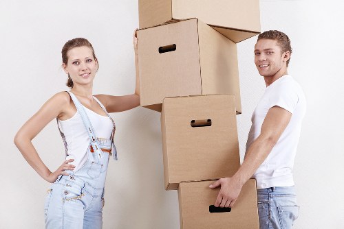 Professional packing and equipment setup for office relocation